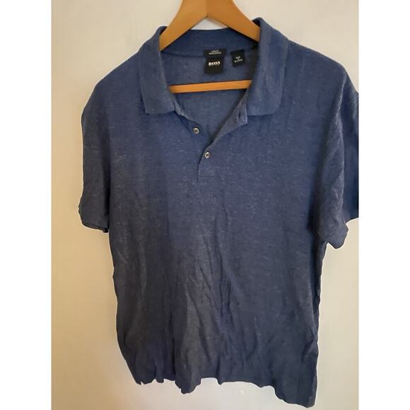 Hugo Boss Polo Shirt Slim Fit Men’s Size XL Blue - Picture 2 of 4
